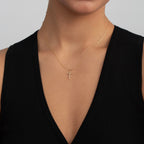 Solitaire Cross Diamond Necklace