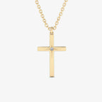 Solitaire Cross Diamond Necklace