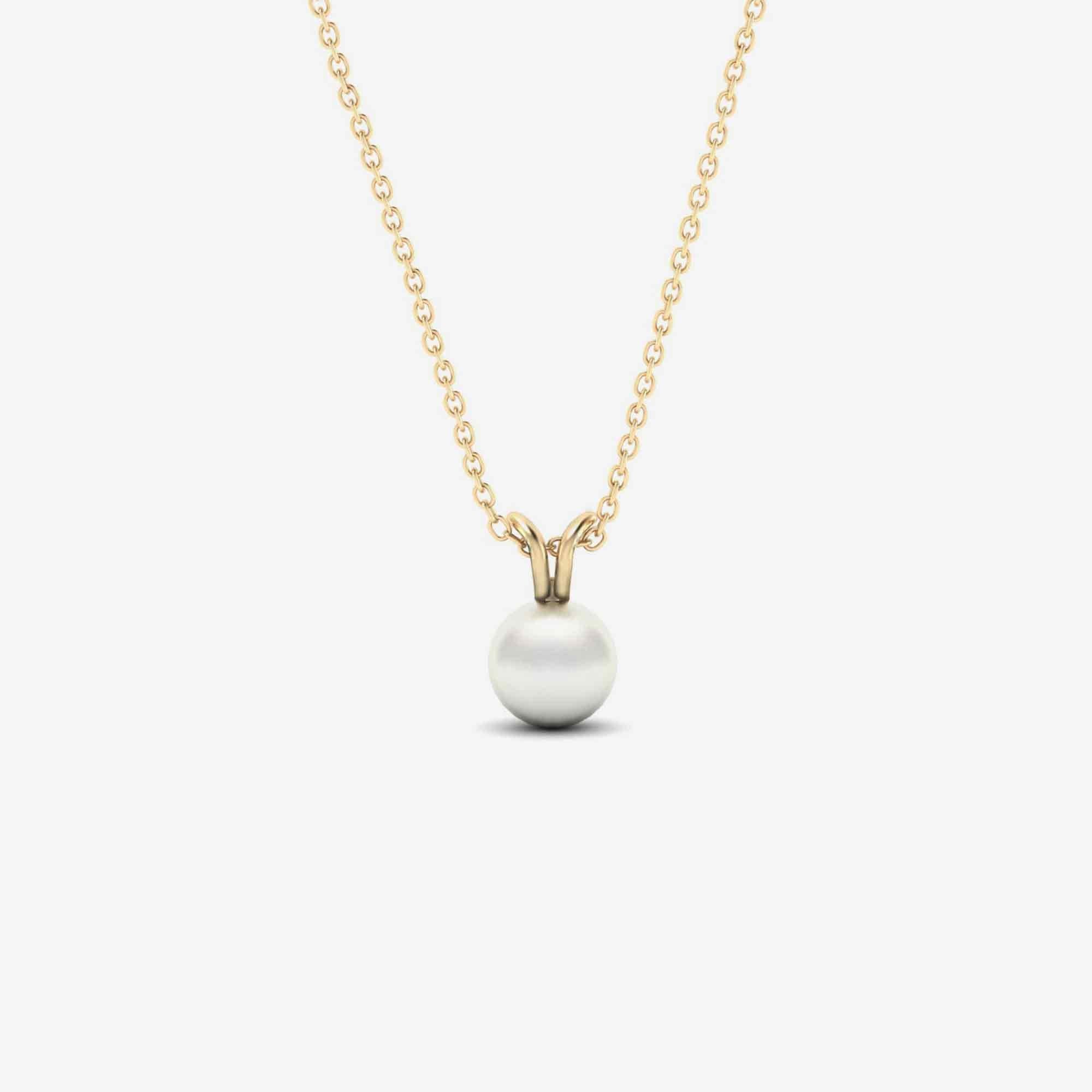 Pearl Solitaire Pendant Necklace