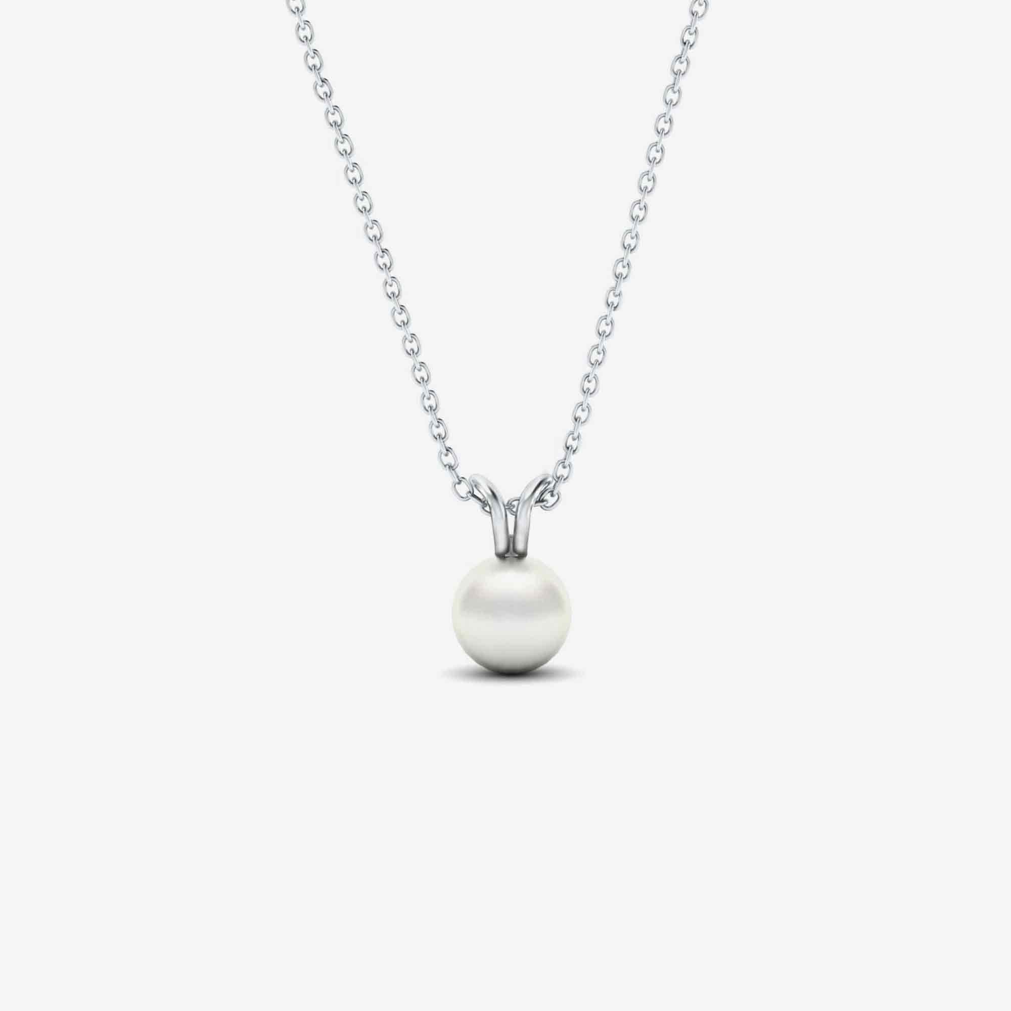 Pearl Solitaire Pendant Necklace