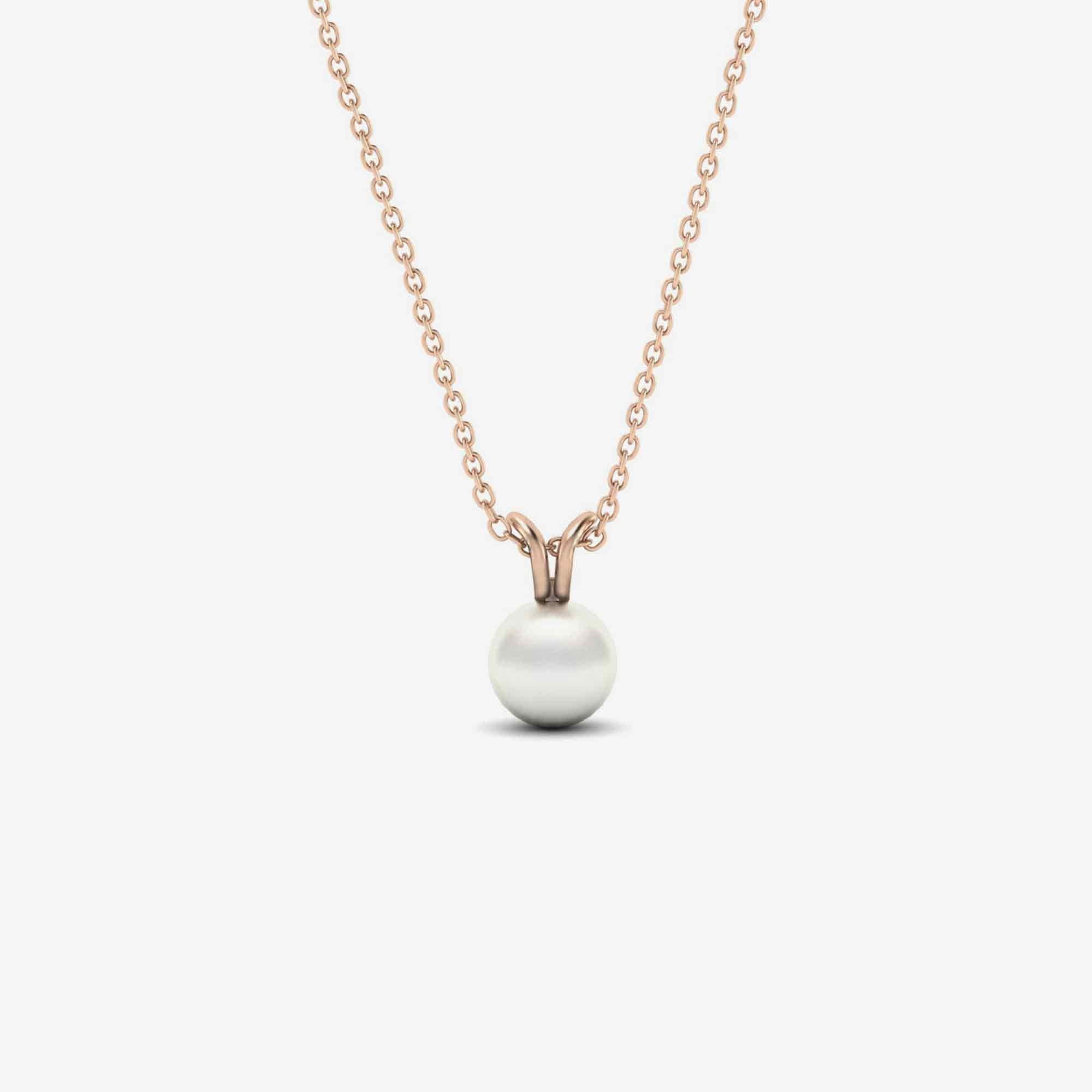 Pearl Solitaire Pendant Necklace