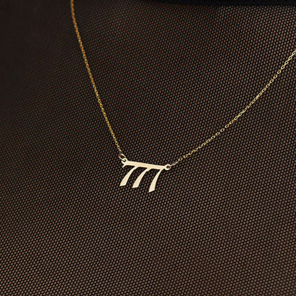 Angel Numbers Necklace in 14K Solid Gold