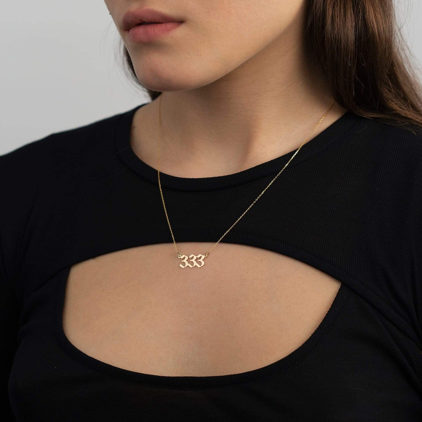 Angel Numbers Necklace in 14K Solid Gold