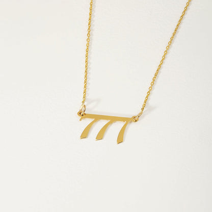 Angel Numbers Necklace in 14K Solid Gold