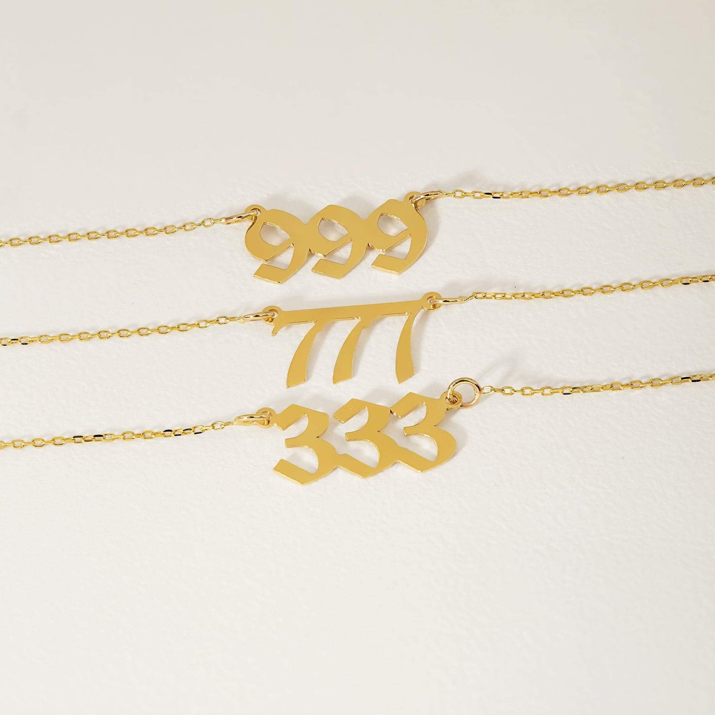 Angel Numbers Necklace in 14K Solid Gold