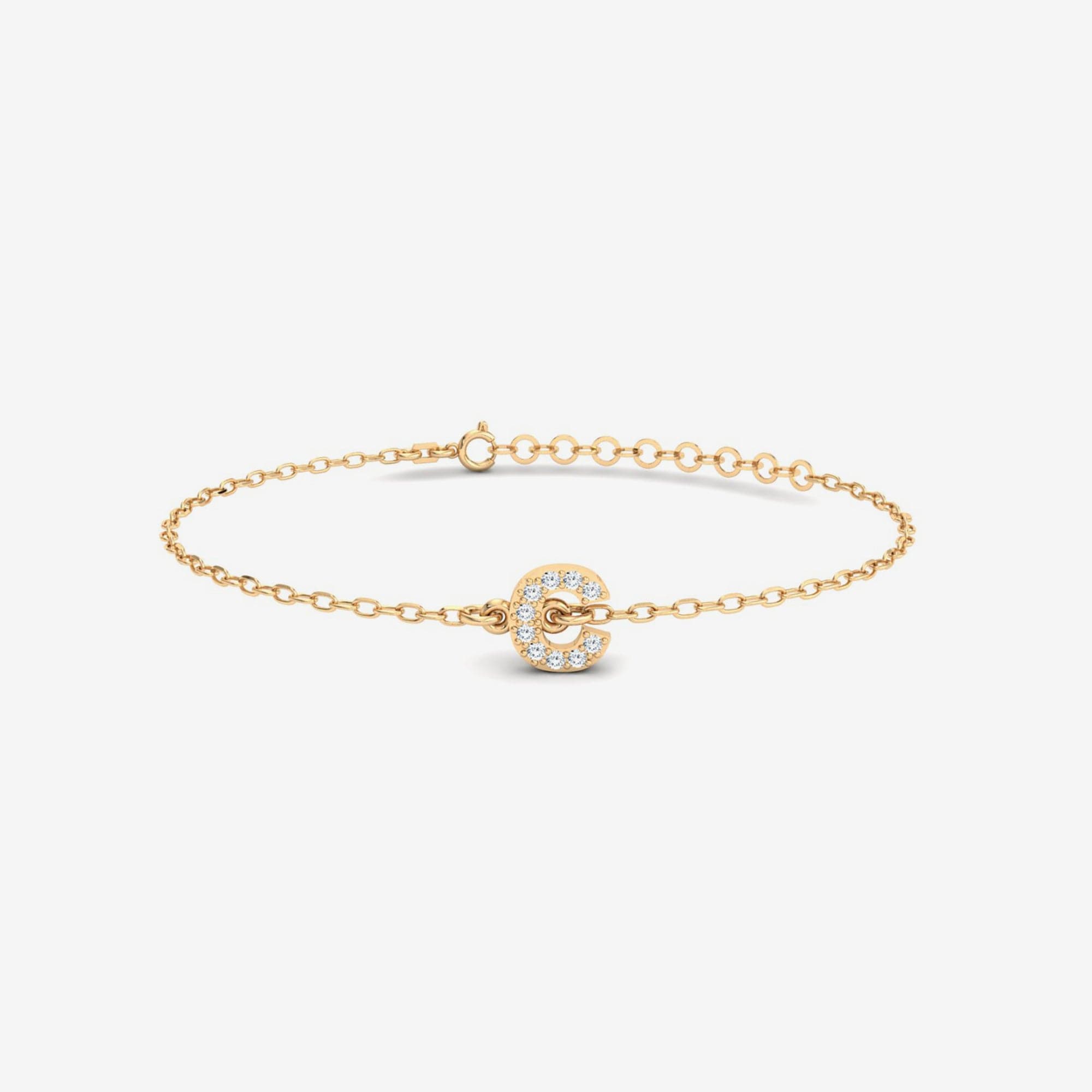 Custom Diamond Initial Bracelet