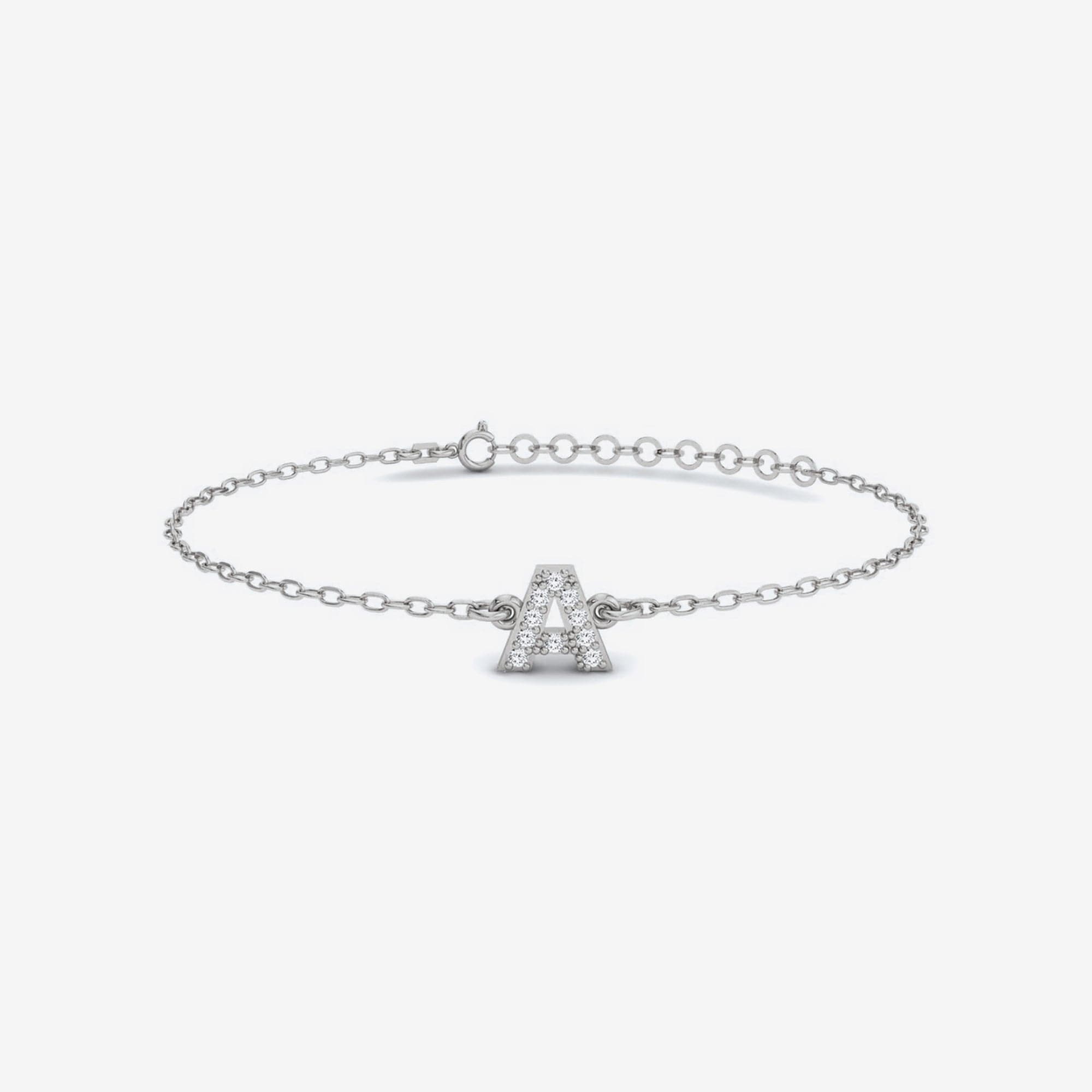 Custom Diamond Initial Bracelet