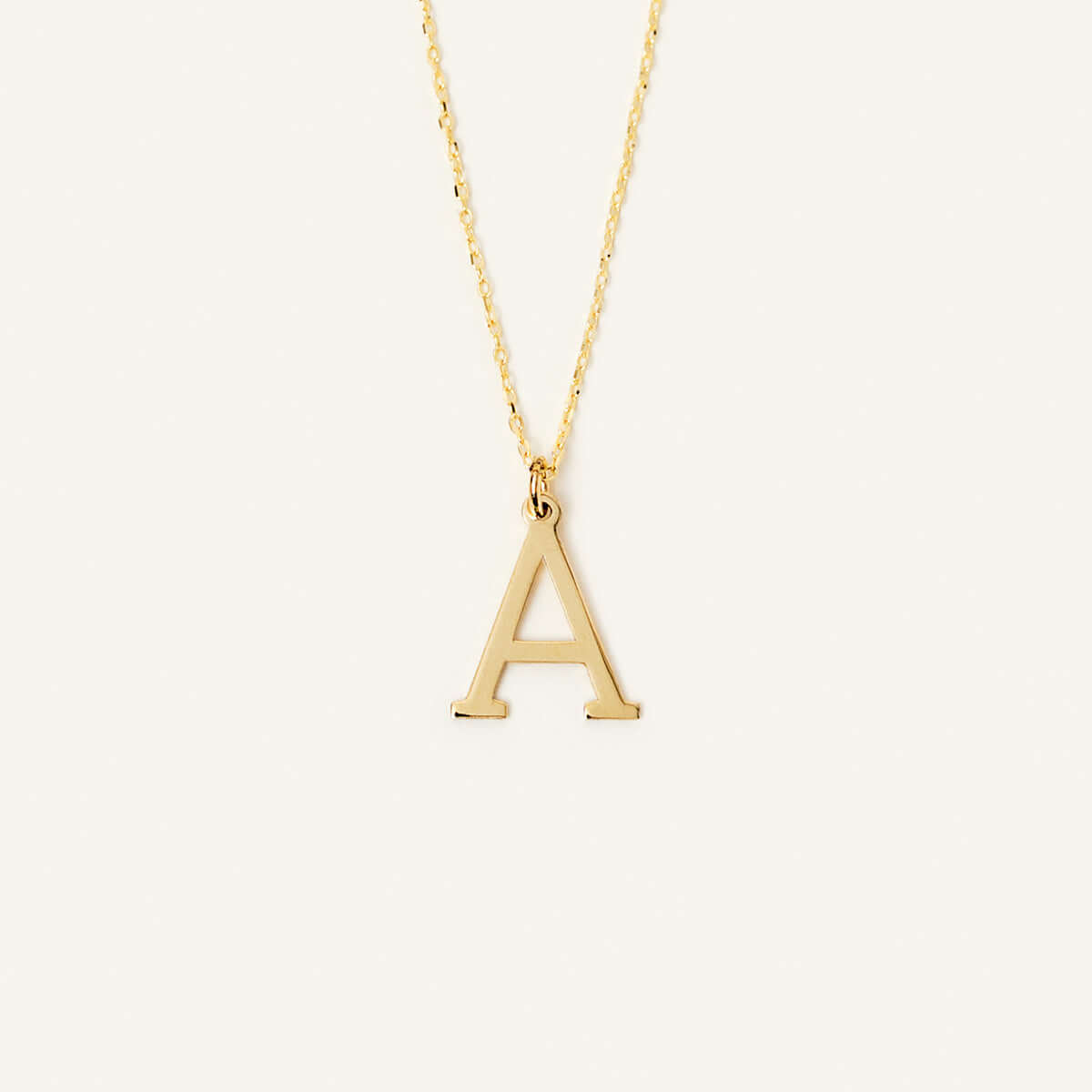 Personalized Dainty Initial Pendant Necklace in 14K Solid Gold