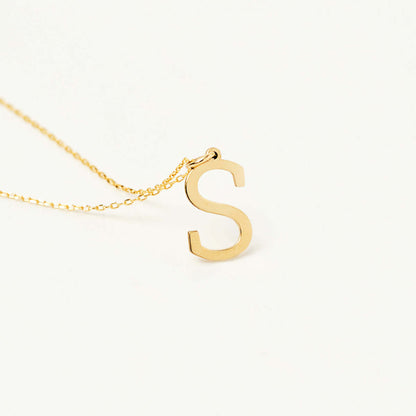 Personalized Dainty Initial Pendant Necklace in 14K Solid Gold