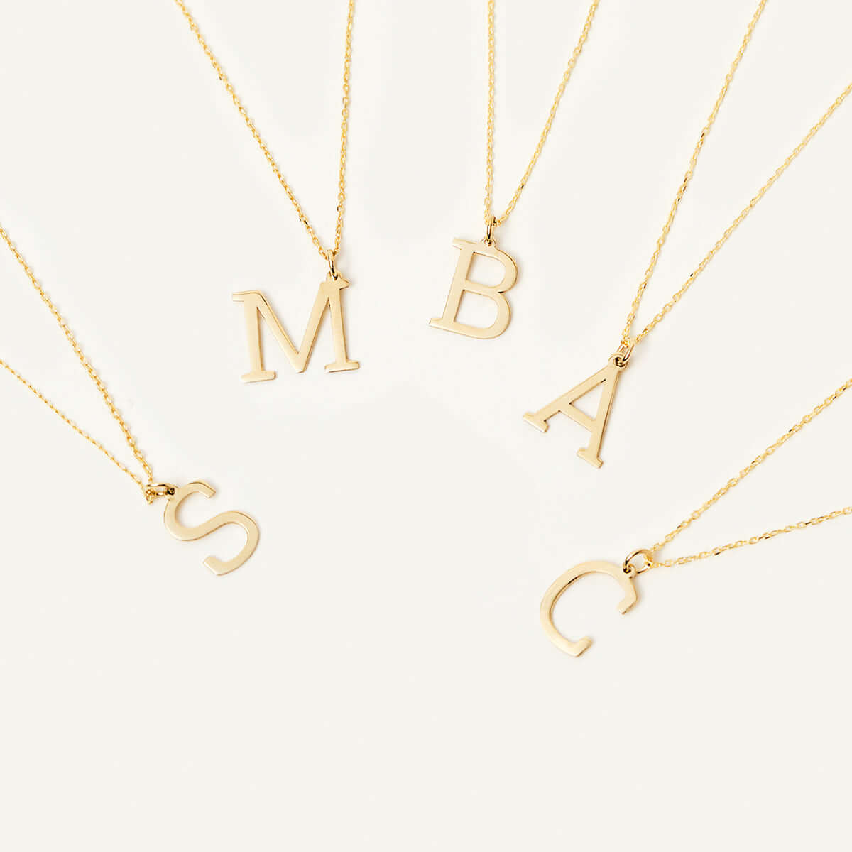 Personalized Dainty Initial Pendant Necklace