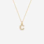 Custom Diamond Pave Initial Necklace