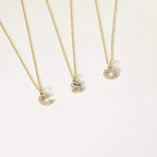 Custom Diamond Pave Initial Necklace