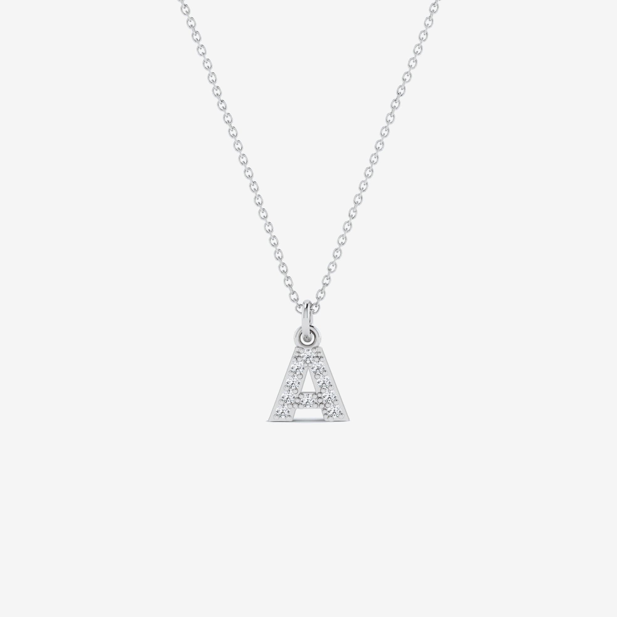 Custom Diamond Pave Initial Necklace