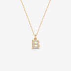 Custom Diamond Pave Initial Necklace