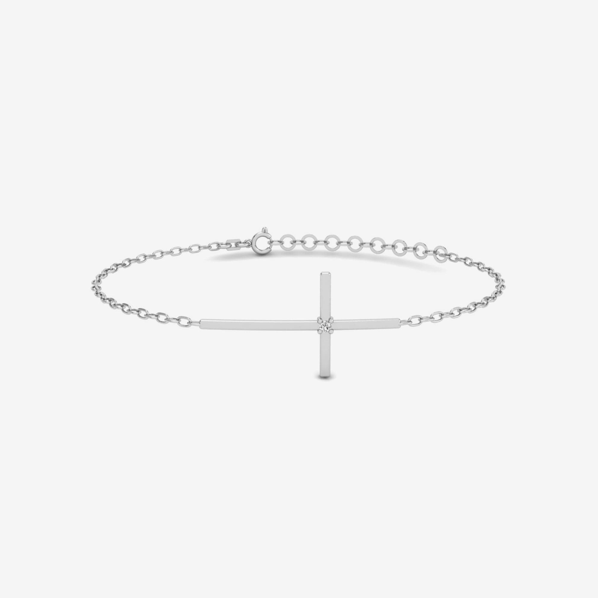 Diamond Cross Bracelet