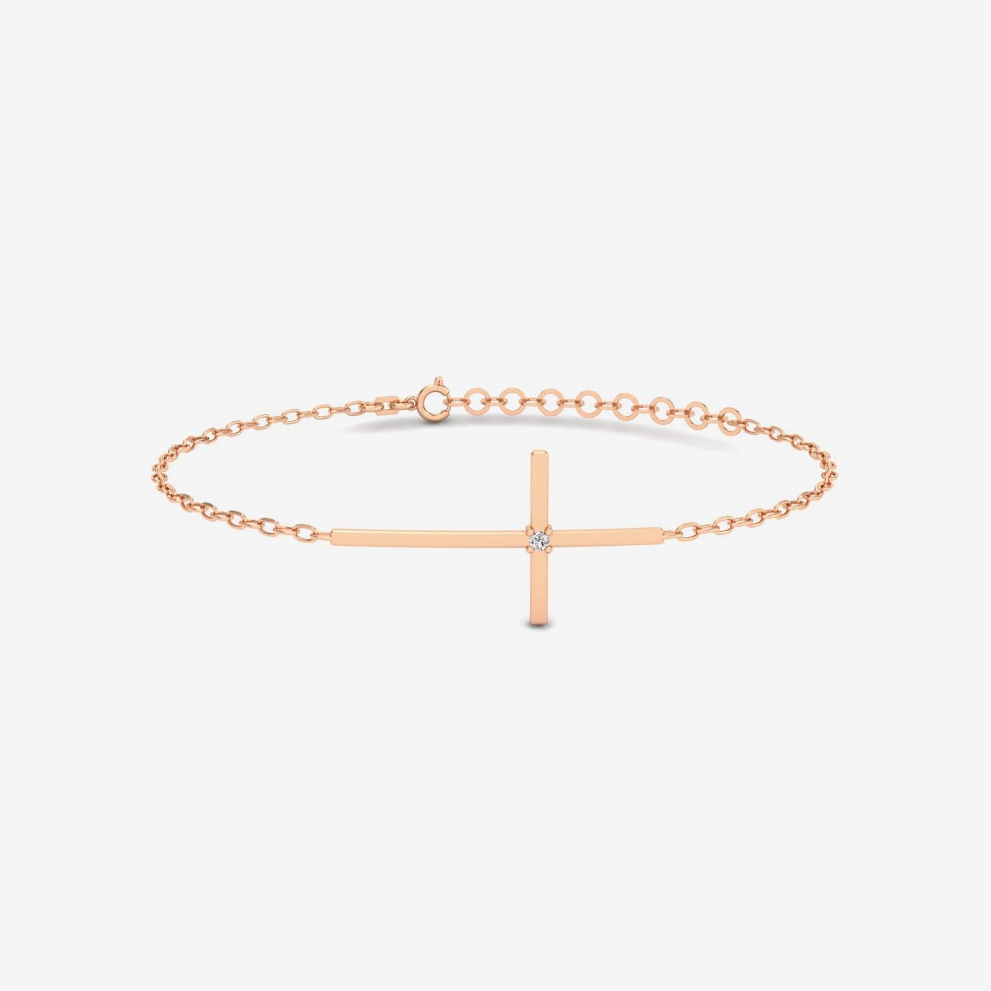 Diamond Cross Bracelet