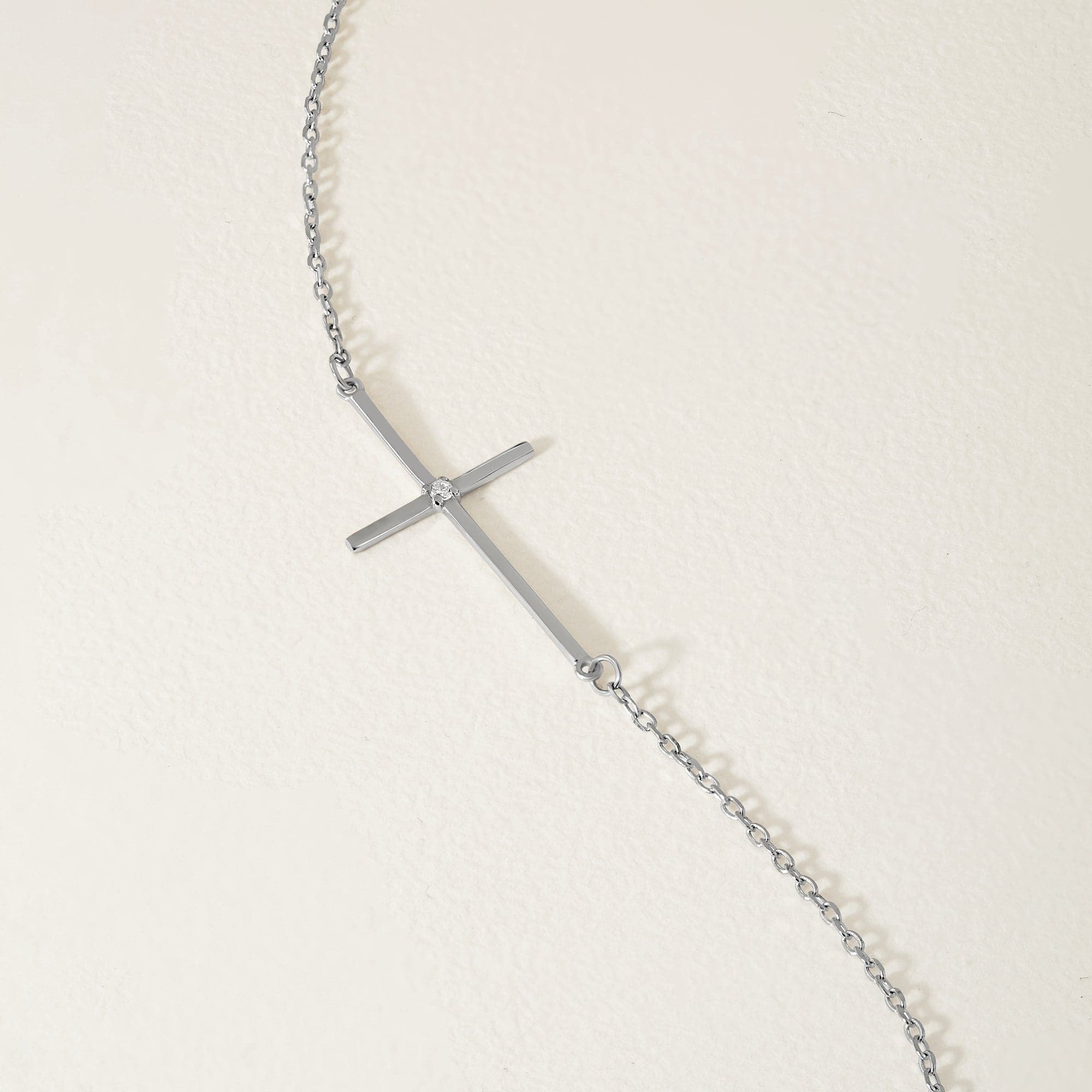 Diamond Cross Bracelet