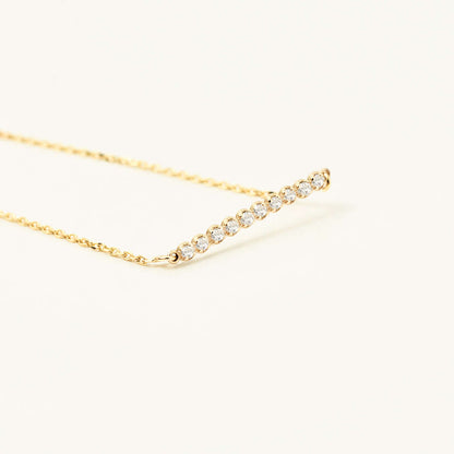 Bezel-Set Diamond Bar Bracelet in 14K Solid Gold