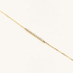 Bezel-Set Diamond Bar Bracelet