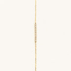 Bezel-Set Diamond Bar Bracelet