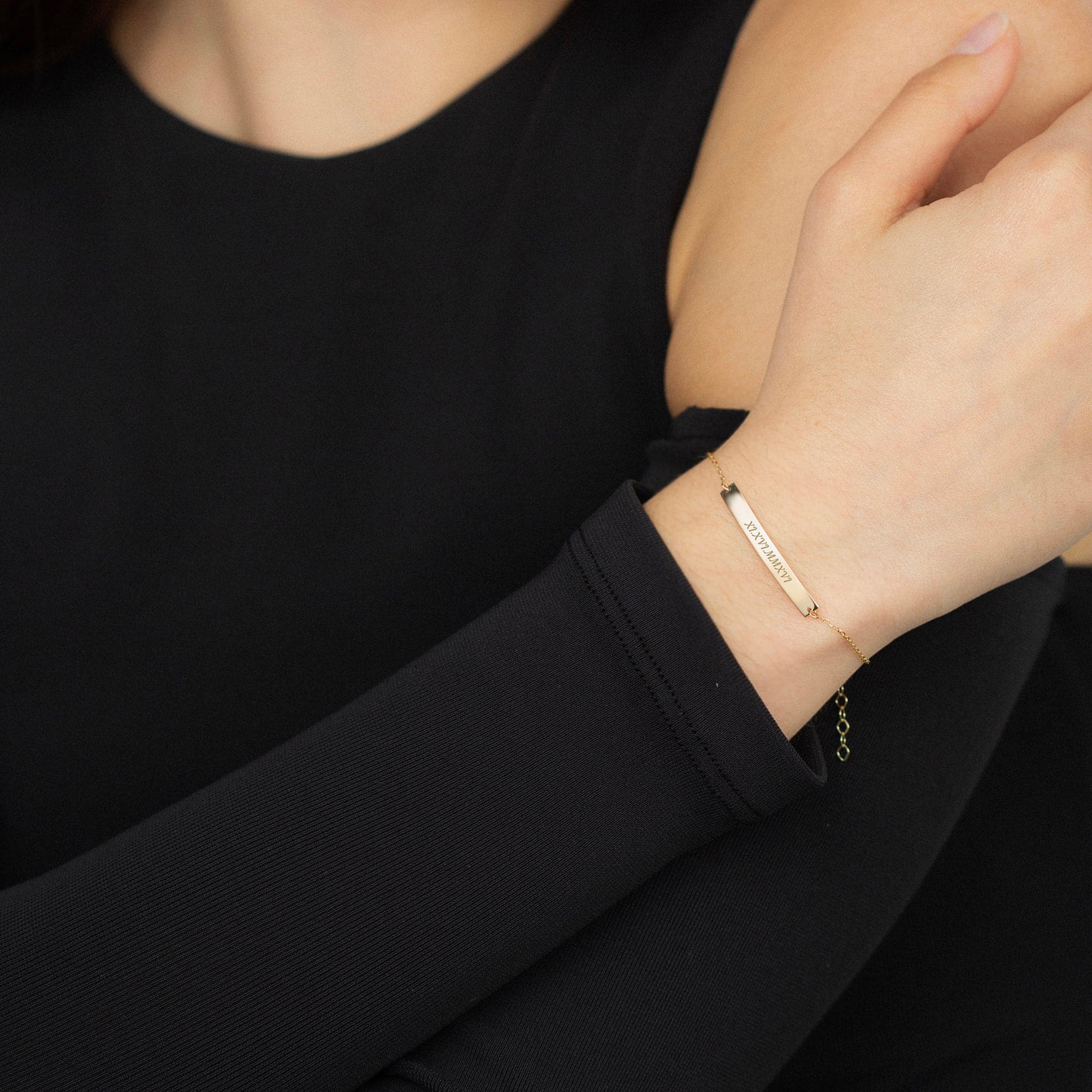 Custom Engraved Bar Bracelet
