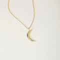 Diamond Crescent Moon Necklace