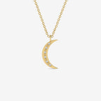 Diamond Crescent Moon Necklace