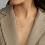 Diamond Crescent Moon Necklace
