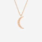 Diamond Crescent Moon Necklace