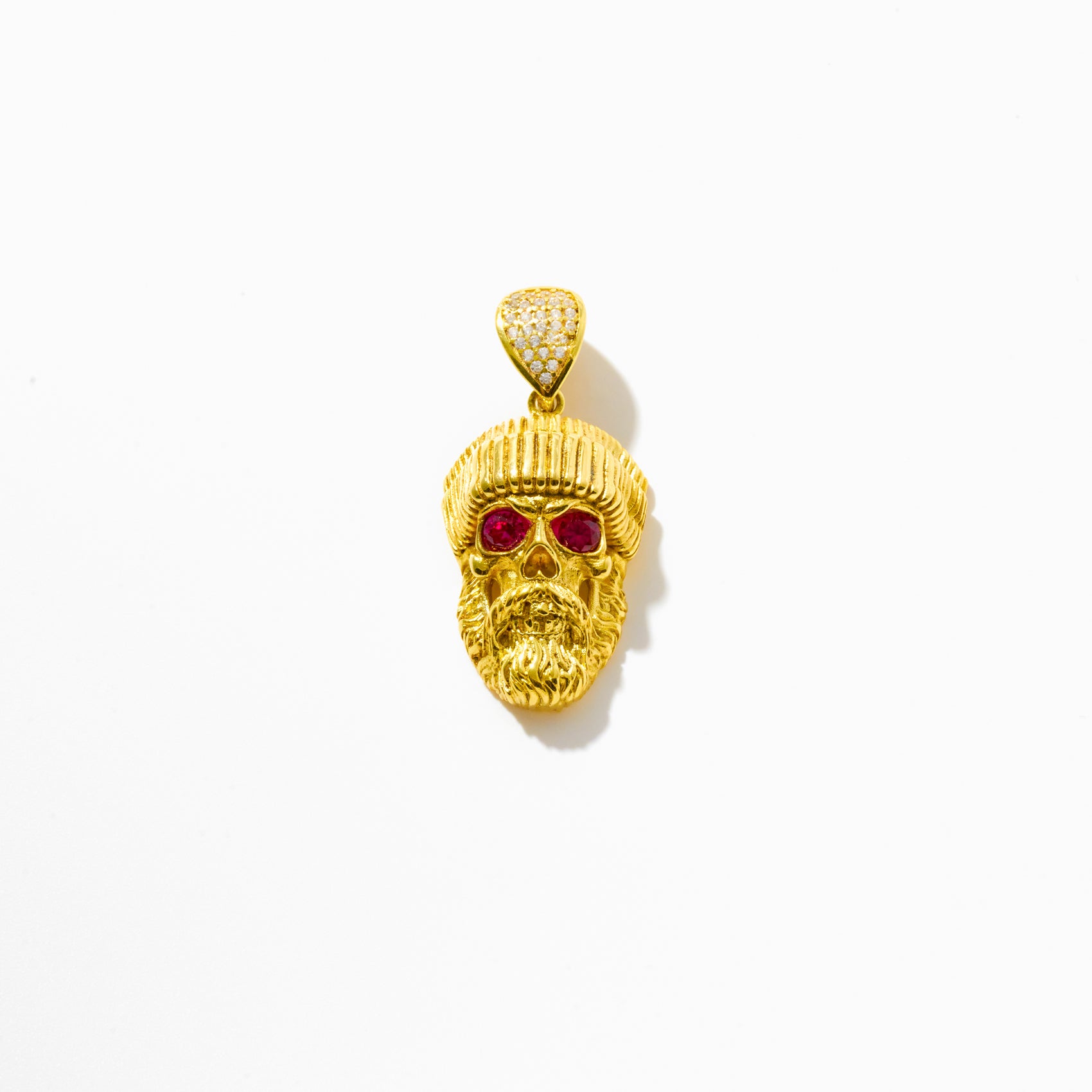Red Eyed Hip Hop Skull Pendant