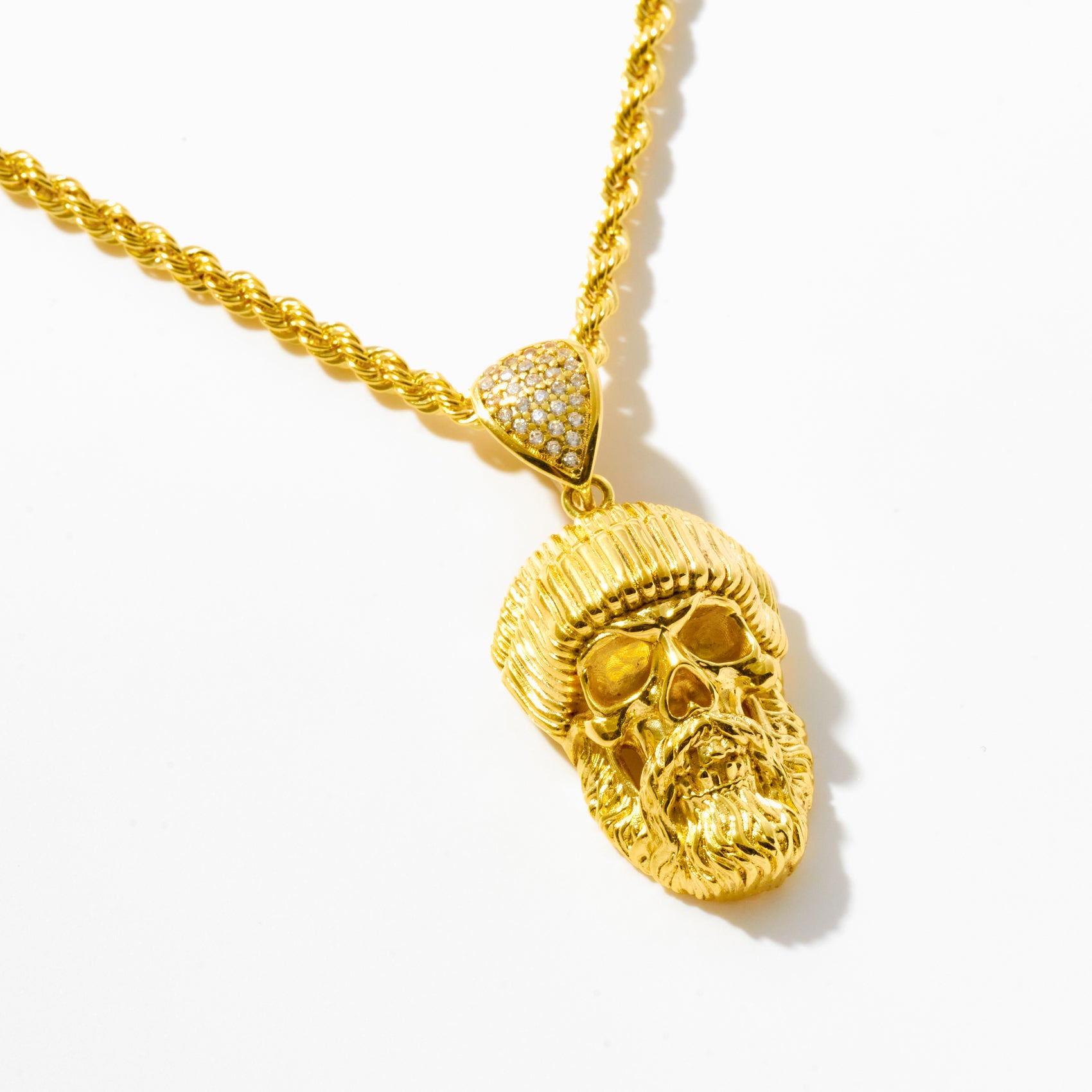 Hip Hop Bearded Skull Pendant