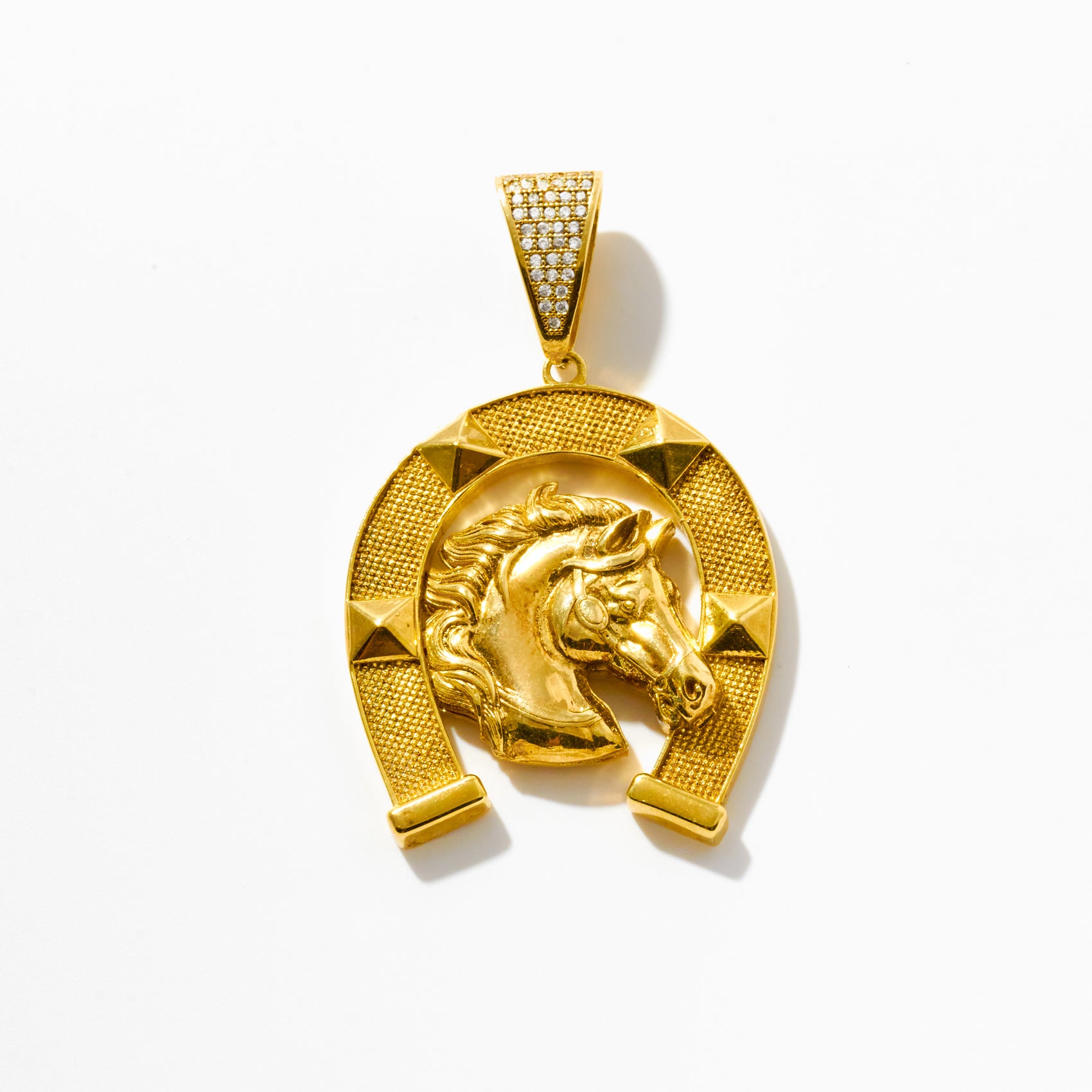 Horseshoe Pendant with Horse Head