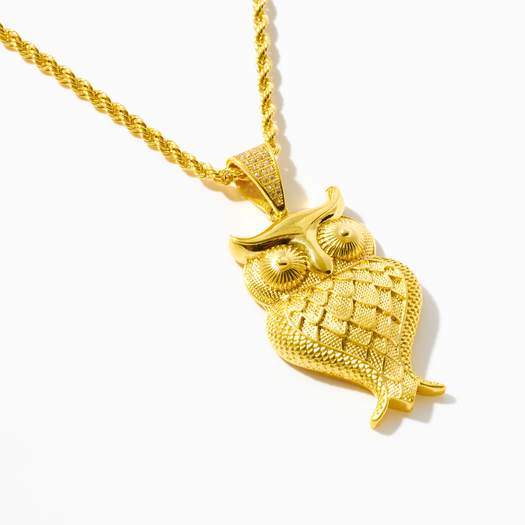 Textured Owl Pendant