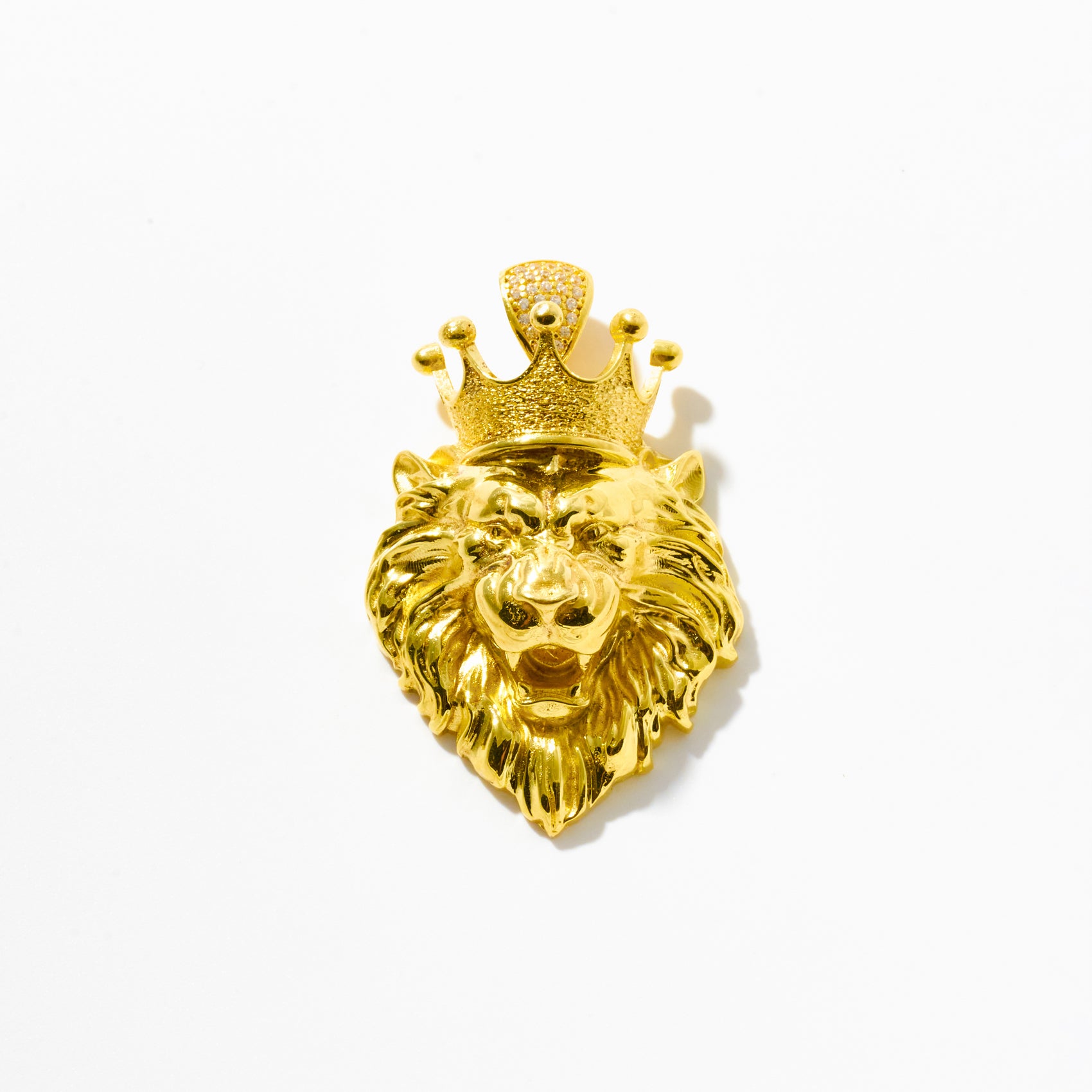 Lion Head Pendant with Crown