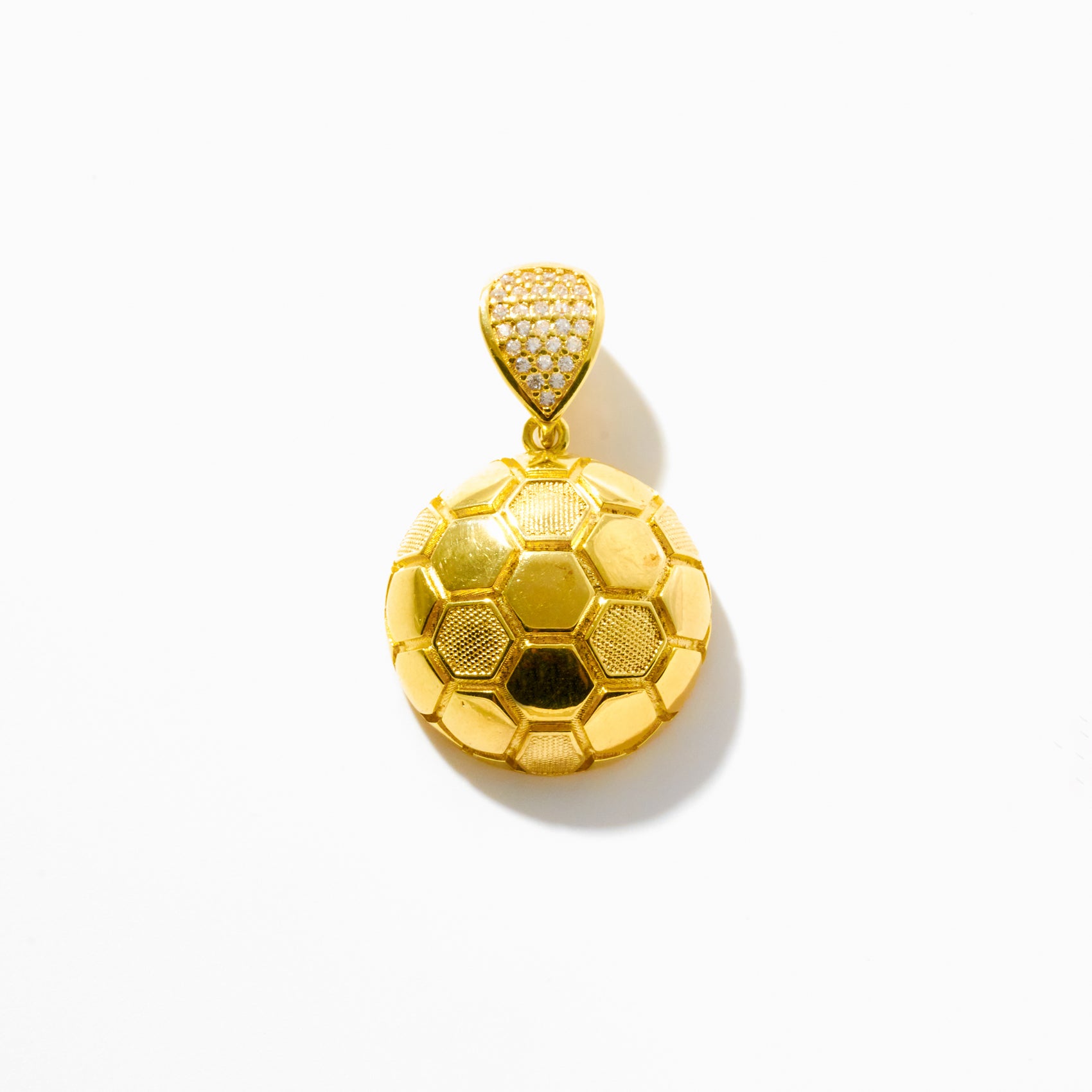 Gold Soccer Ball Pendant