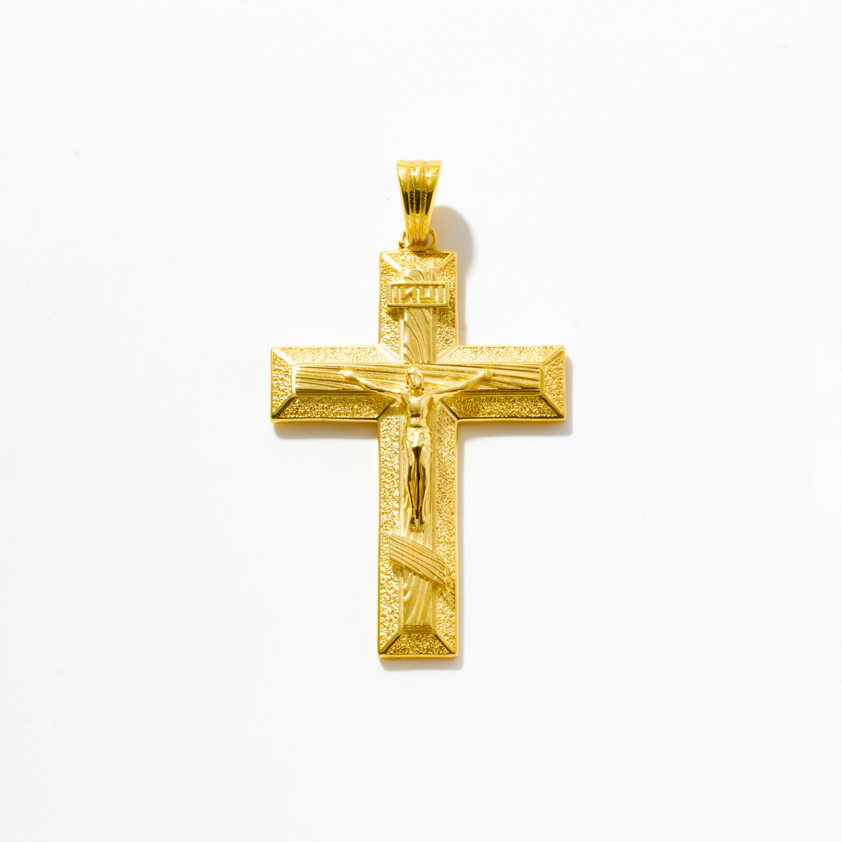 Gold Orthodox Crucifix Pendant