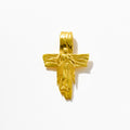 Gold Divine Mercy Jesus Cross Pendant