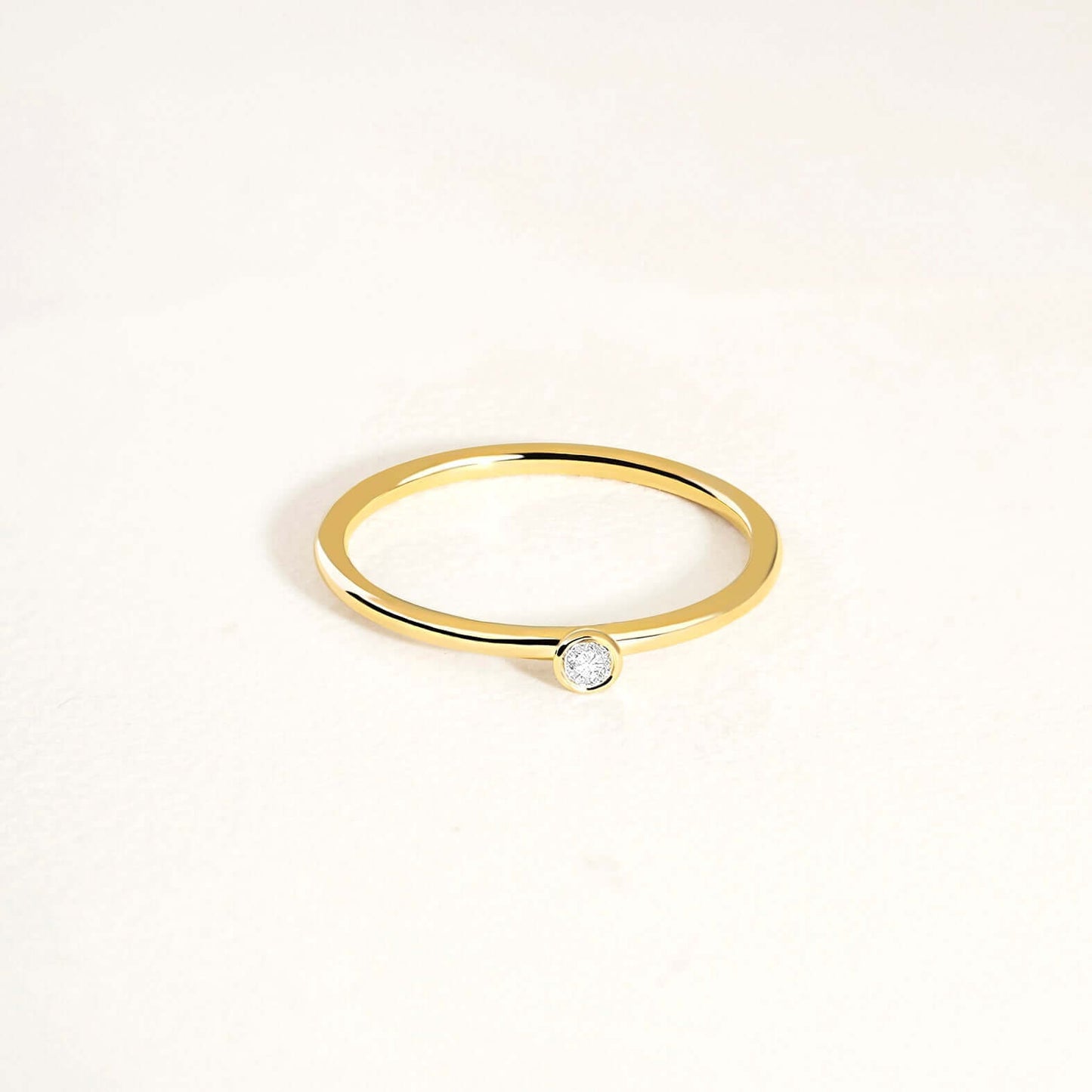 Birthstone Ring in 14K Solid Gold