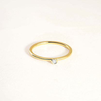 Birthstone Ring in 14K Solid Gold