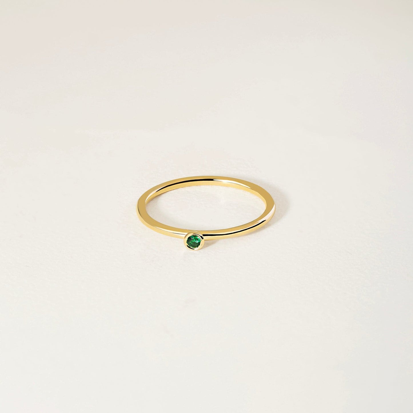 Birthstone Ring in 14K Solid Gold