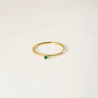 Birthstone Ring in 14K Solid Gold