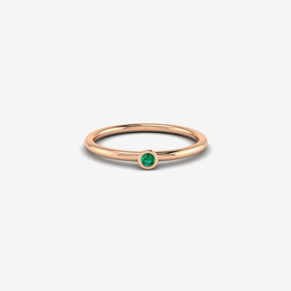 Birthstone Ring in 14K Solid Gold