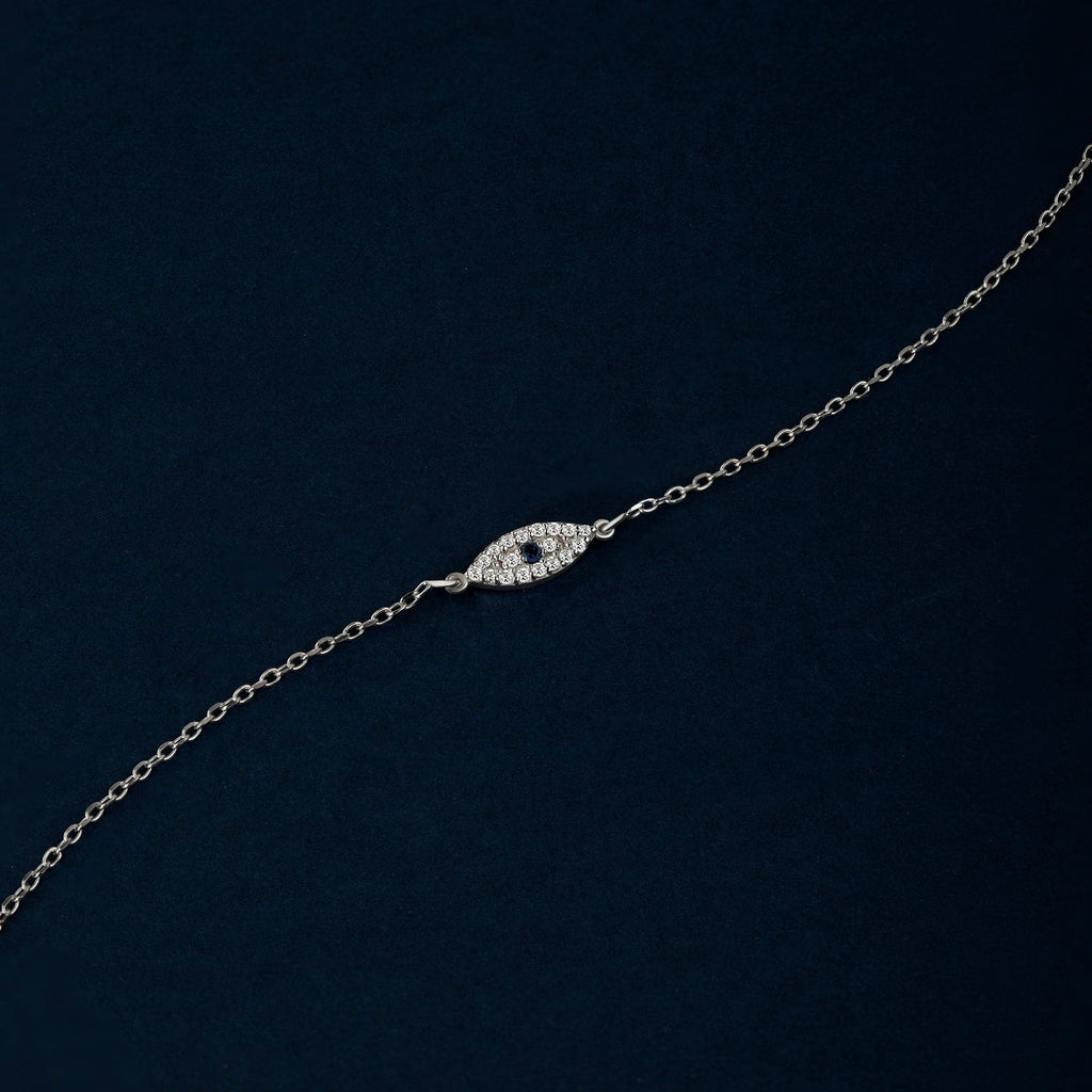 Diamond Pave Evil Eye Bracelet
