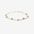 Double Strand Evil Eye Station Bracelet