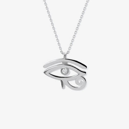 Collier œil d'Horus en or 14 carats avec CZ