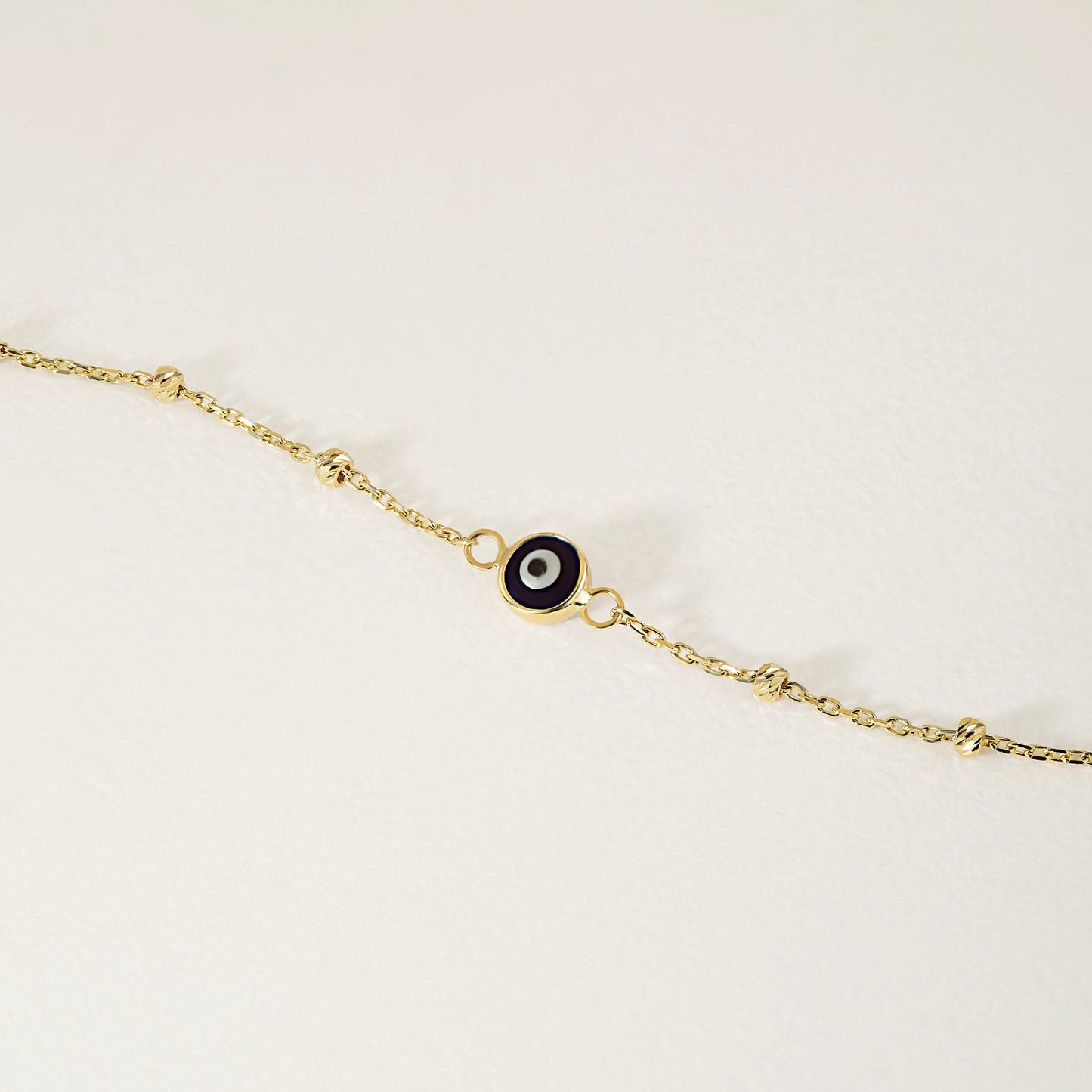 Bead Chain Evil Eye Bracelet