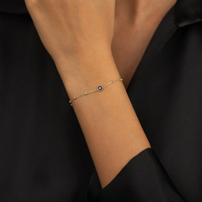 Bead Chain Evil Eye Bracelet