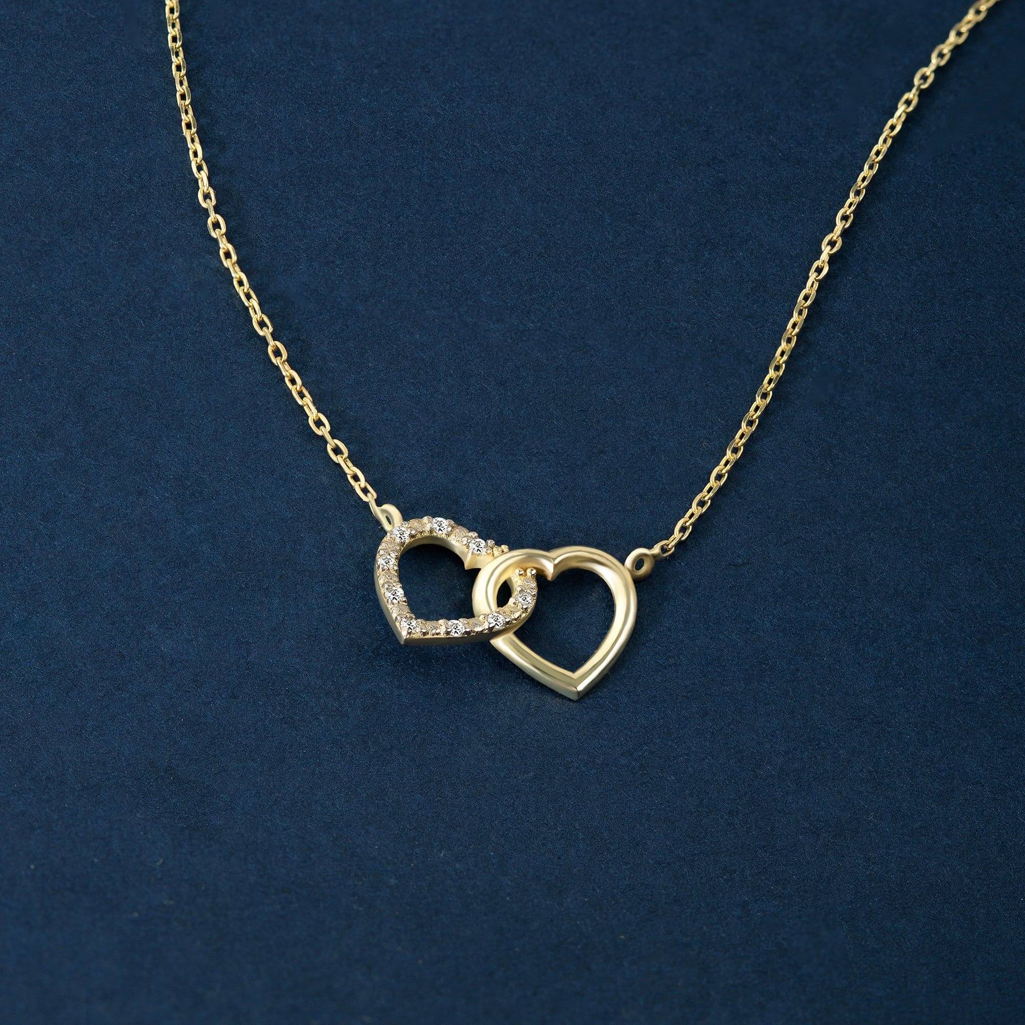 Diamond Double Hearts Necklace