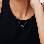 Diamond Double Hearts Necklace