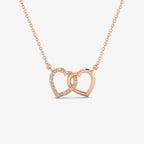 Diamond Double Hearts Necklace